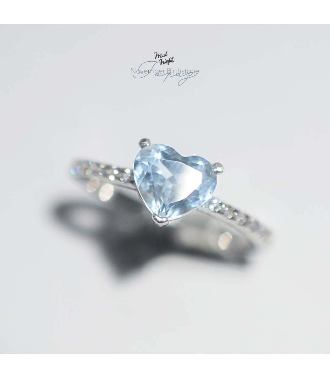 Chapter Thirteen-Sky Blue Topaz Happy Heart Ring